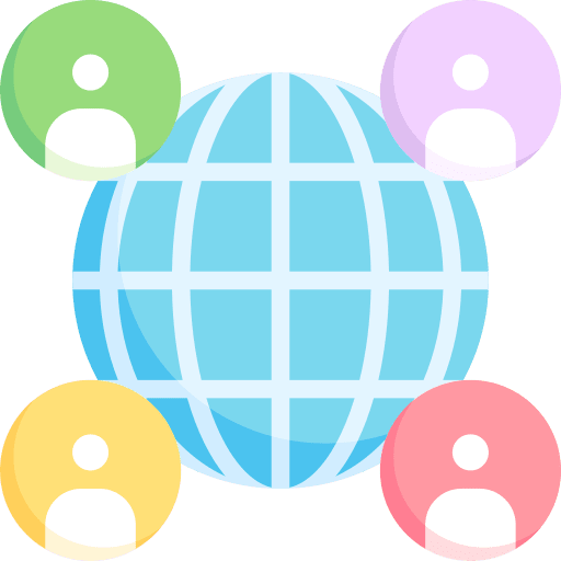 Social media connection world social network icon