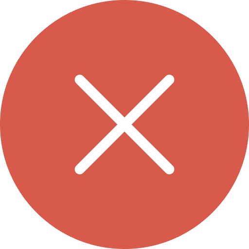 Error ko criss cross signs icon