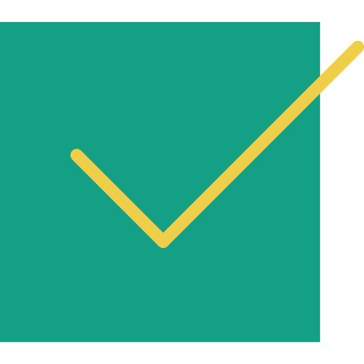 Checked tick select all right icon