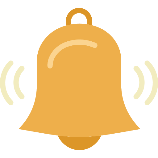 Alarm alert bell musical instrument icon