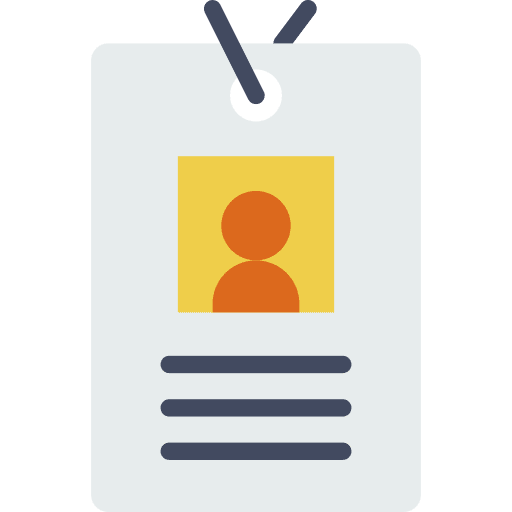 Id card internship business identification icon