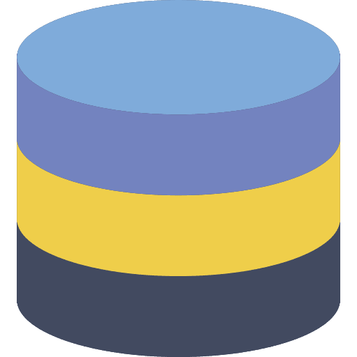 Database technology data storage icon