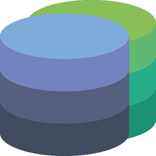 Database usage servers network icon