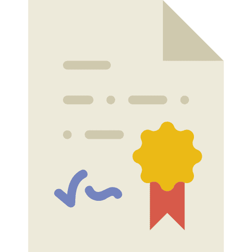 Diploma education degree patent icon