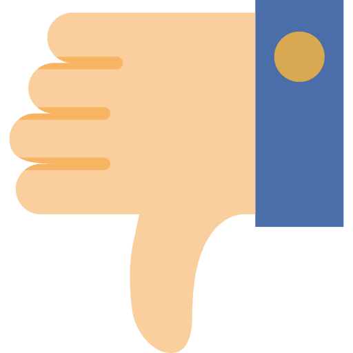 Dislike finger disadvantage dislike icon
