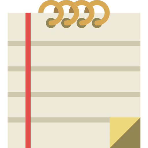 Note writing tools and utensils notepad icon