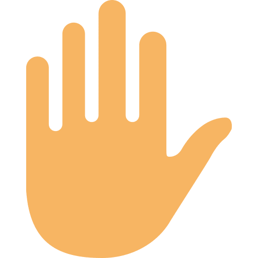 Hold hand block catch icon