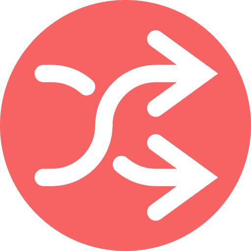 Shuffle symbols changing exchange icon