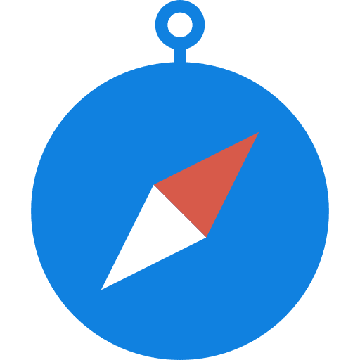 Compass cardinal points orientation location icon
