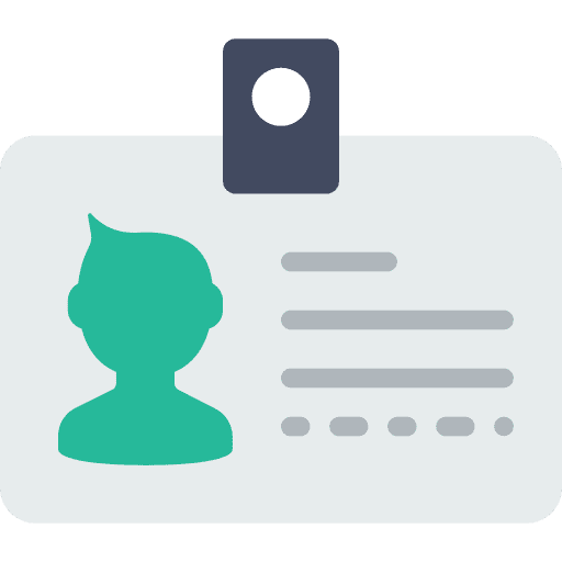 Id card internship business identity icon