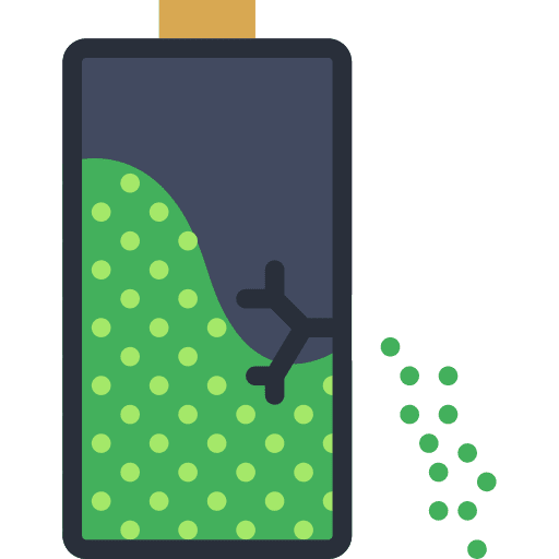 Battery leaking battery status battery level icon