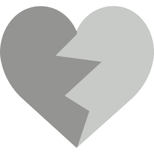 Dislike heart shapes dislike icon