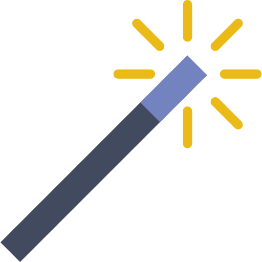 Magic wand magician witch miracle icon