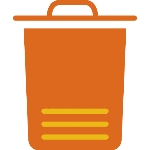 Trash bin basket garbage icon