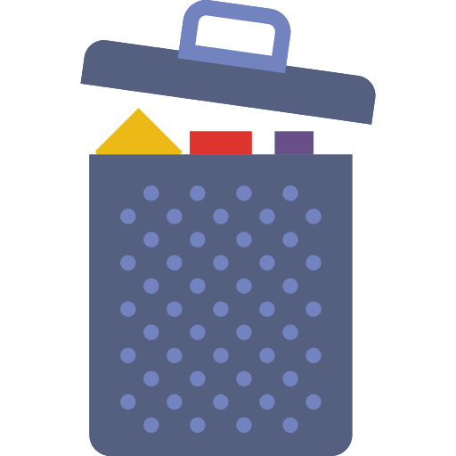 Garbage bin can tools and utensils icon