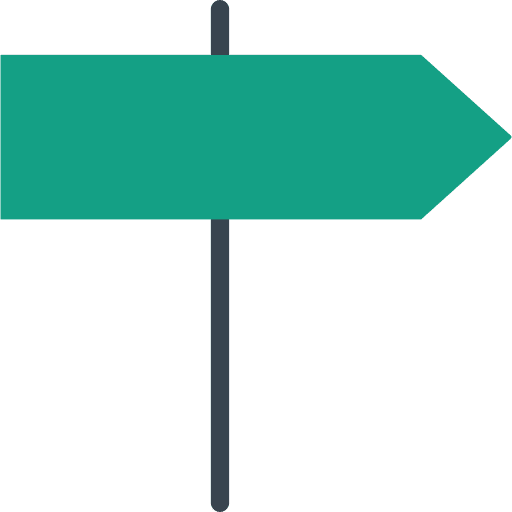 Sign orientation panel directional icon