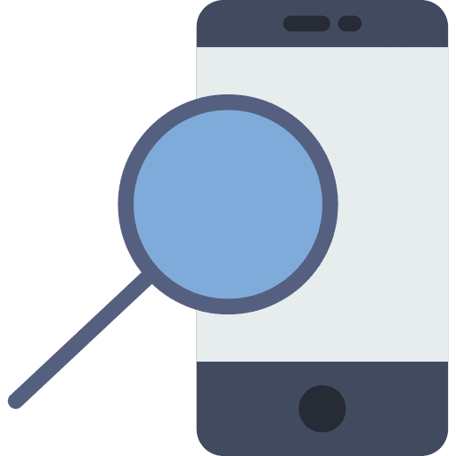 Smartphone iphone touch screen search icon