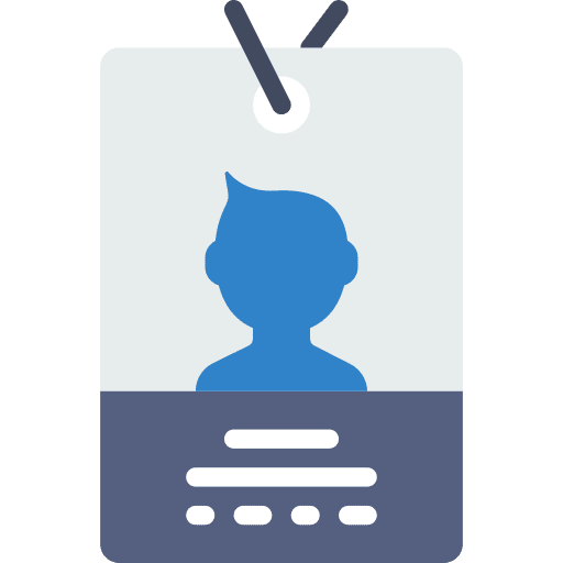 Id card pass identification business icon