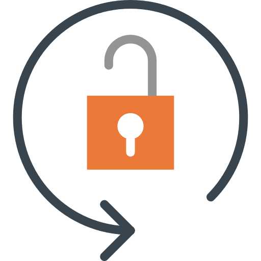 Lock locked padlock security icon