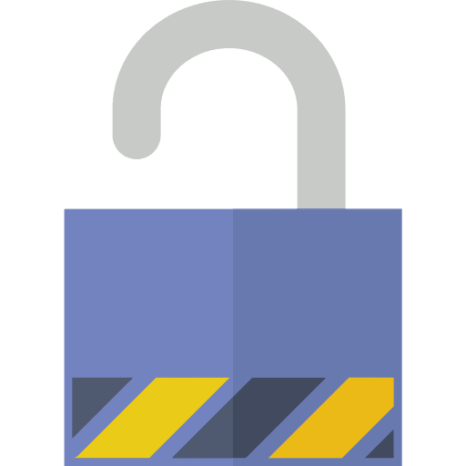 Locked padlock lock security icon
