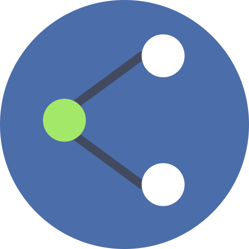 Share shapes connector circles icon