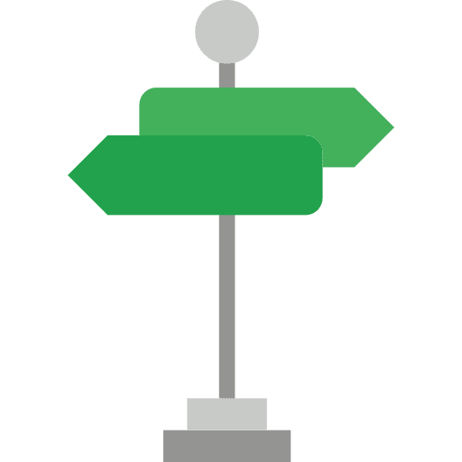 Street direction orientation street icon