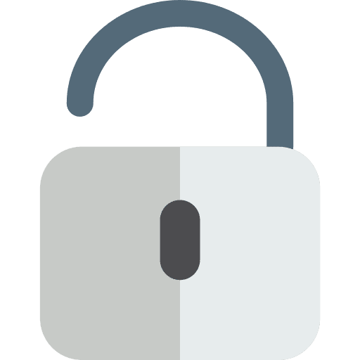 Unlocked lock secure unlocked icon