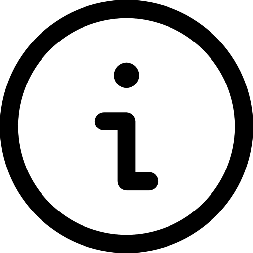 Information about us shapes letter i icon