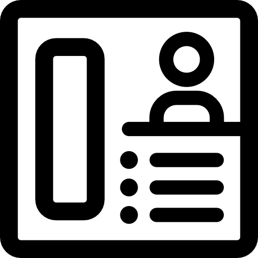 Interphone technology phone user icon Interphone technology phone user icon