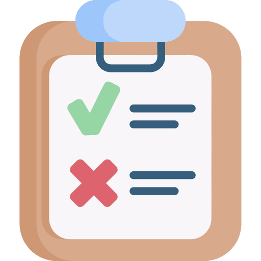 Approved files and folders criteria clipboard icon