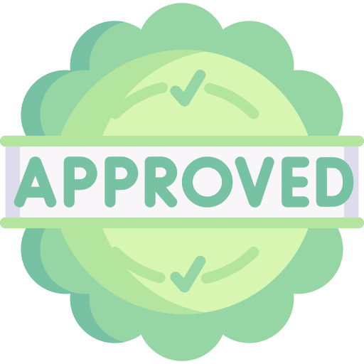 Approved approved business and finance seal icon Approved approved business and finance seal icon