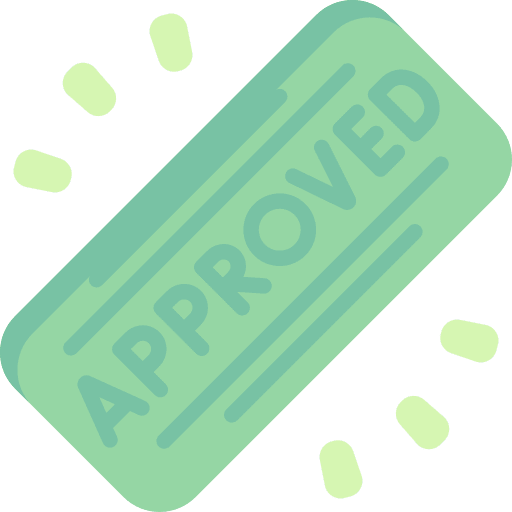 Approved approved search shipping and delivery icon Approved approved search shipping and delivery icon