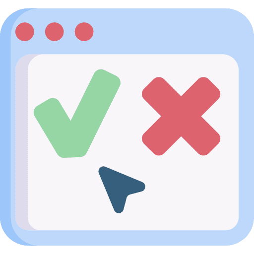 Approved rejected assurance check mark icon Approved rejected assurance check mark icon