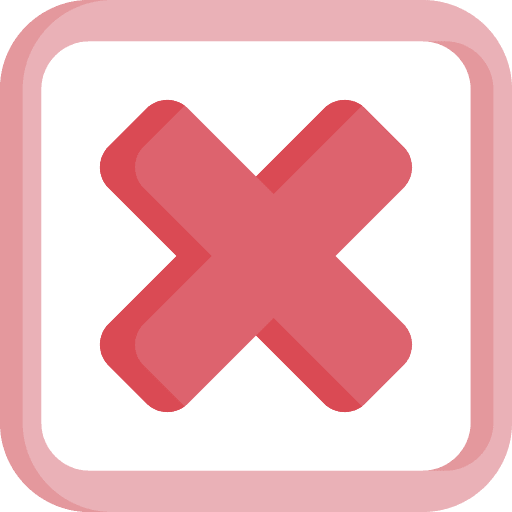 Rejected decline cross mark reject icon Rejected decline cross mark reject icon