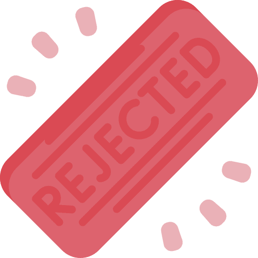 Rejected shipping and delivery rejected quality control icon Rejected shipping and delivery rejected quality control icon