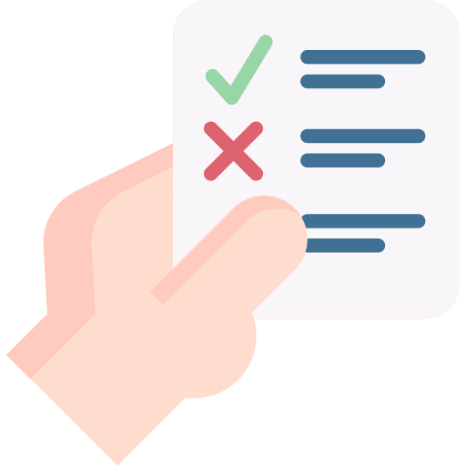 Approved survey correction reject icon Approved survey correction reject icon