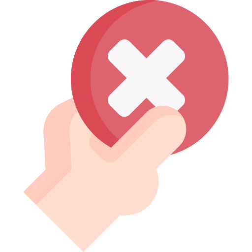 Rejected hand plate hands and gestures icon Rejected hand plate hands and gestures icon