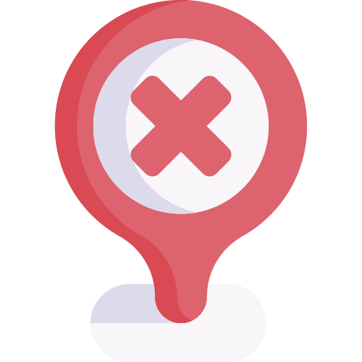 Rejected maps and location location pin placeholder icon Rejected maps and location location pin placeholder icon