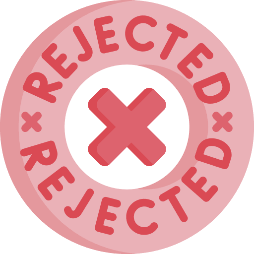 Rejected no sign negative close icon Rejected no sign negative close icon