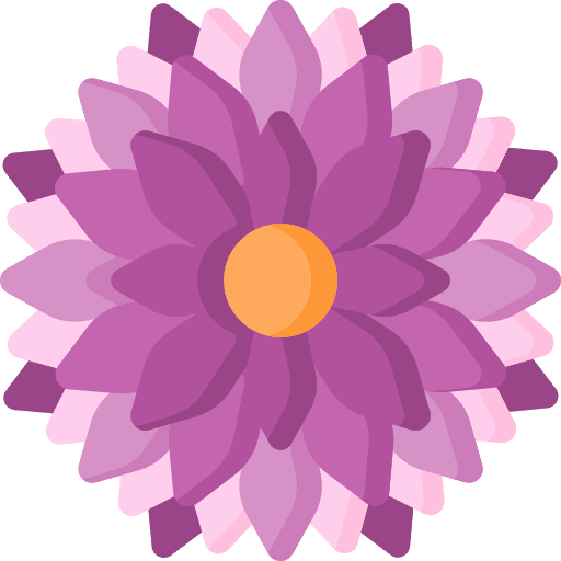 Dahlia nature botanical flowers icon