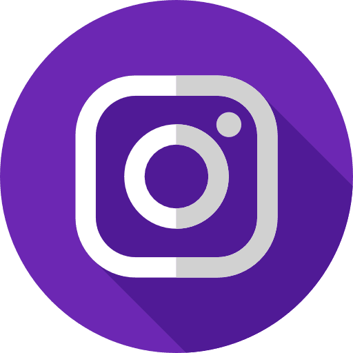Instagram brand logotype purple instagram icon