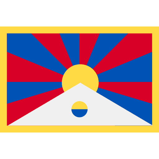 Tibet nation flag country icon Tibet nation flag country icon