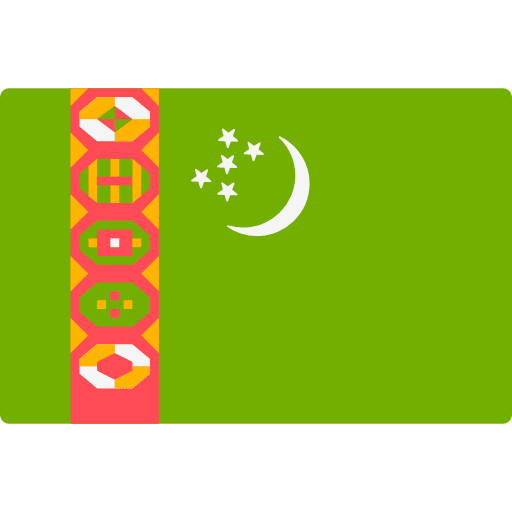 Turkmenistan flag nation world icon