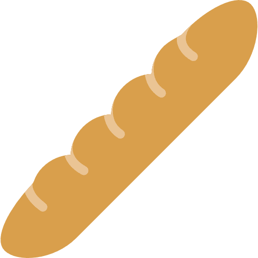 Baguette breads foods food icon