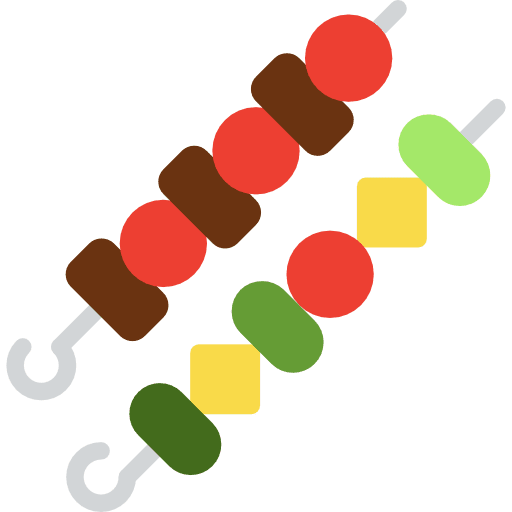 Kebab barbecue meat grill icon