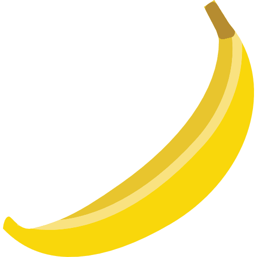 Banana diet healthy food vegan icon