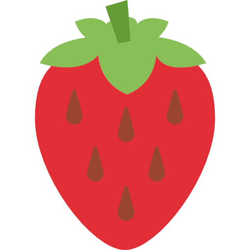 Strawberry organic vegetarian fast food icon