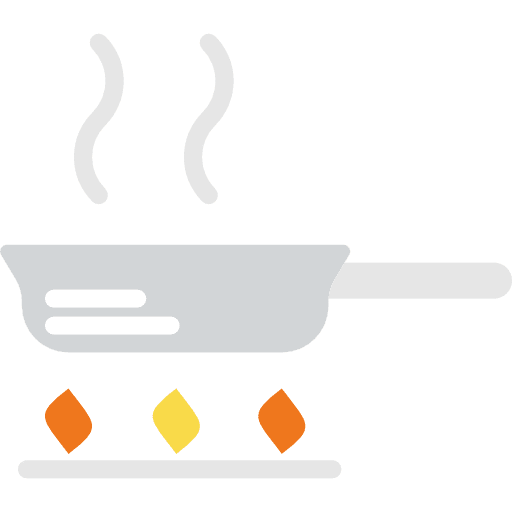 Pan cooking pan fire icon