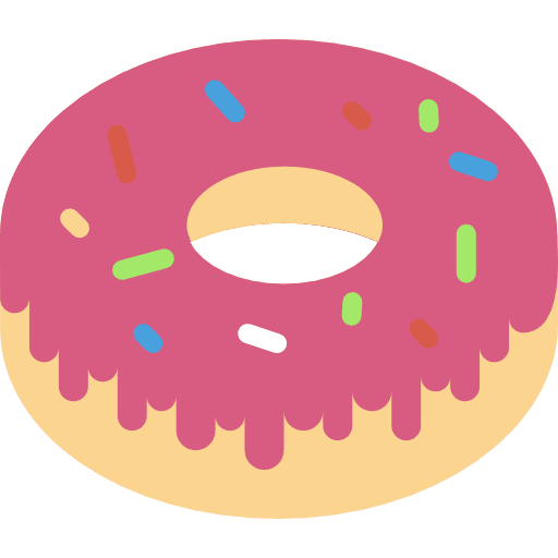 Doughnut sweet dessert sugar icon