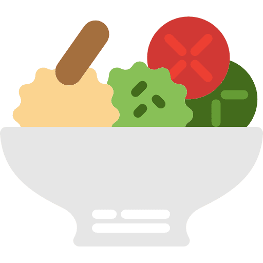 Salad vegan organic food icon